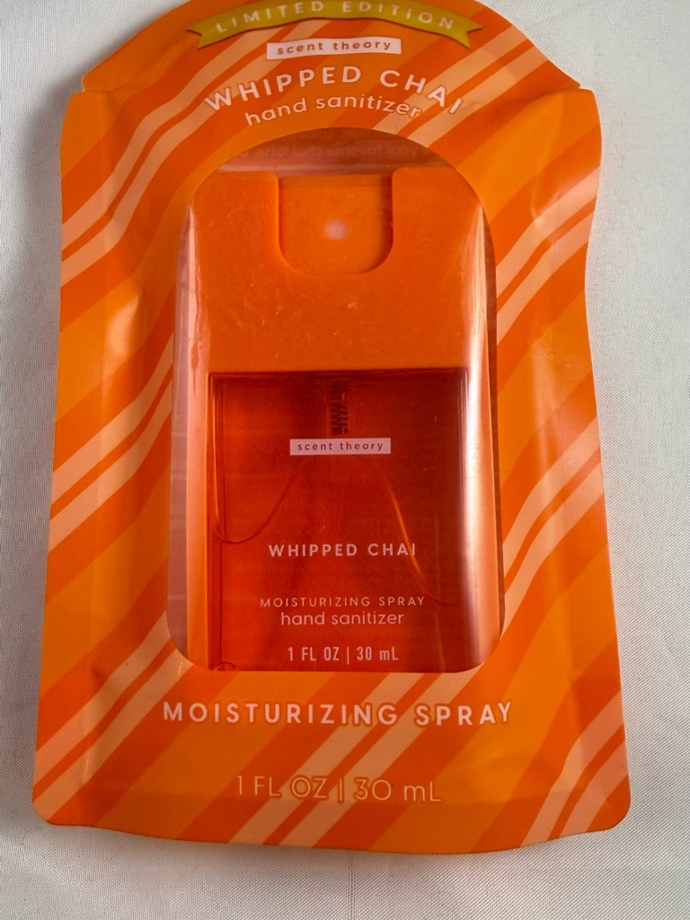 Scent Theory Whipped Chai Moisturizing Hand Sanitizer Spray — Orange